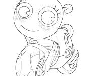 Coloriage et dessins gratuit Petit moto Ricky mignon à imprimer