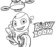 Coloriage Ricky et Quadcopter de Ricky Zoom