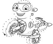 Coloriage et dessins gratuit Ricky Zoom en points &agrave; compl&eacute;ter à imprimer