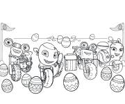 Coloriage Ricky Zoom pour P&acirc;ques