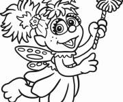 Coloriage Abby Cadabby de Rue S&eacute;same