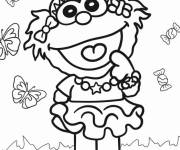 Coloriage Chibi Zoe Rue S&eacute;same