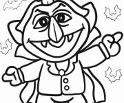 Coloriage Count Von Count de Rue S&eacute;same