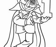 Coloriage Count Von Count rigolo
