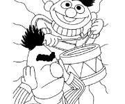 Coloriage et dessins gratuit Dr&ocirc;le de Bart et Ernest à imprimer