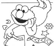 Coloriage Elmo amoureux