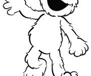 Coloriage Elmo heureux
