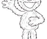 Coloriage Elmo mignon te salue