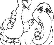 Coloriage Gris monstres de cartoon Rue S&eacute;same