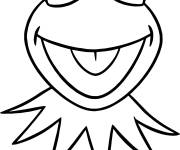 Coloriage Kermit de Rue S&eacute;same