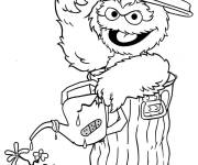 Coloriage Mordicus arrose la fleur