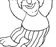 Coloriage Nac de Rue S&eacute;same fait de la gymnastique
