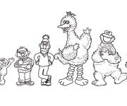 Coloriage Personnages de Rue S&eacute;same
