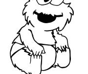 Coloriage et dessins gratuit Petit Elmo de Rue S&eacute;same à imprimer