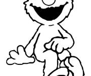 Coloriage et dessins gratuit Portrait de Elmo simple à imprimer