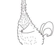 Coloriage et dessins gratuit Portrait du oiseau Toccata à imprimer