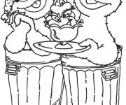 Coloriage Rendez vous de Mordicus dans les poubelles