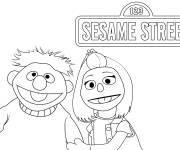 Coloriage Rue S&eacute;same de dessin anim&eacute;