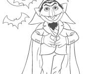 Coloriage Rue S&eacute;same pour Halloween