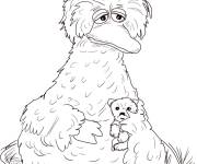 Coloriage Toccato l'oiseau dans le nid