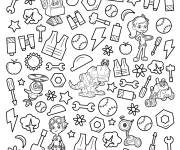 Coloriage Activit&eacute; cache-cache de Rusty Rivets