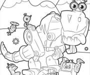 Coloriage Botasaur et les petits robots de Rusty Rivets