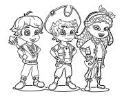 Coloriage Enfants de Rusty Rivets comme des pirates