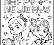 Coloriage Joyeuses f&ecirc;tes Rusty Rivets