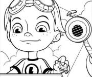 Coloriage L'inventeur Rusty dans son laboratoire avec Ray