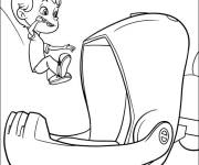 Coloriage Liam en s'amusant avec Botasaur Rusty Rivets