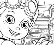 Coloriage Ruby avec sa boite d'outils Rusty Rivets