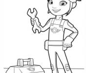 Coloriage Ruby m&eacute;canicienne de Rusty Rivets