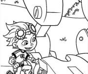 Coloriage Rusty en r&eacute;paration du robot Botasaur