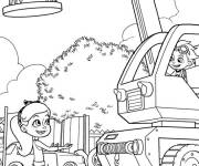 Coloriage Rusty et Ruby au travail de dessin anim&eacute;
