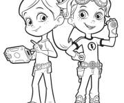 Coloriage et dessins gratuit Rusty Rivets Rusty et Ruby dessin anim&eacute; à imprimer