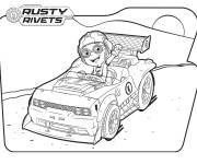 Coloriage Rusty Rivets voiture de course