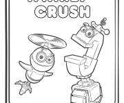 Coloriage Whirly et Crush de Rusty Rivets