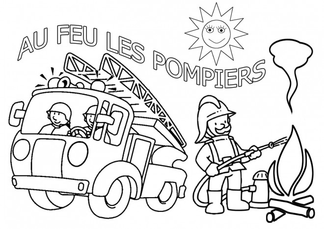 Coloriage Camion De Sam Le Pompier Dessin Gratuit à Imprimer