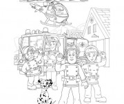 Coloriage Sam le Pompier 25