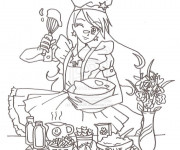 Coloriage Sarah Kay cuisine