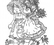 Coloriage Sarah Kay et son amie