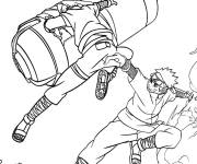 Coloriage Affrontement de Sasuke