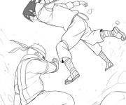 Coloriage Affrontement Sasuke et Kabuto