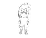 Coloriage et dessins gratuit Chibi Sasuke facile à imprimer