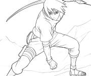 Coloriage Chidori Sasuke