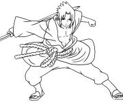 Coloriage Formation de combat de Sasuke