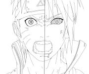 Coloriage Fusion de Sasuke et Naruto