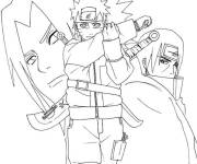 Coloriage Illustration de Sasuke, Naruto et Itachi