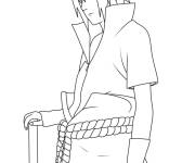 Coloriage Image de Sasuke en vecteur