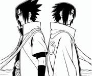 Coloriage Image de Uchiha et Sasuke face &agrave; face